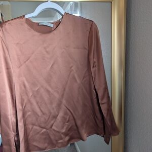 Vince Silk Long-Sleeve Top